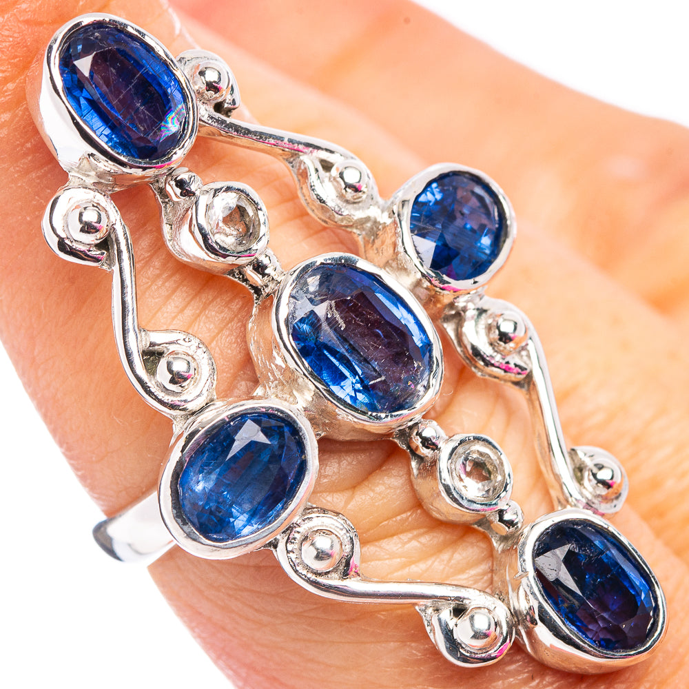 Signature Kyanite, White Topaz Ring Size 7 (.925 Sterling Silver)