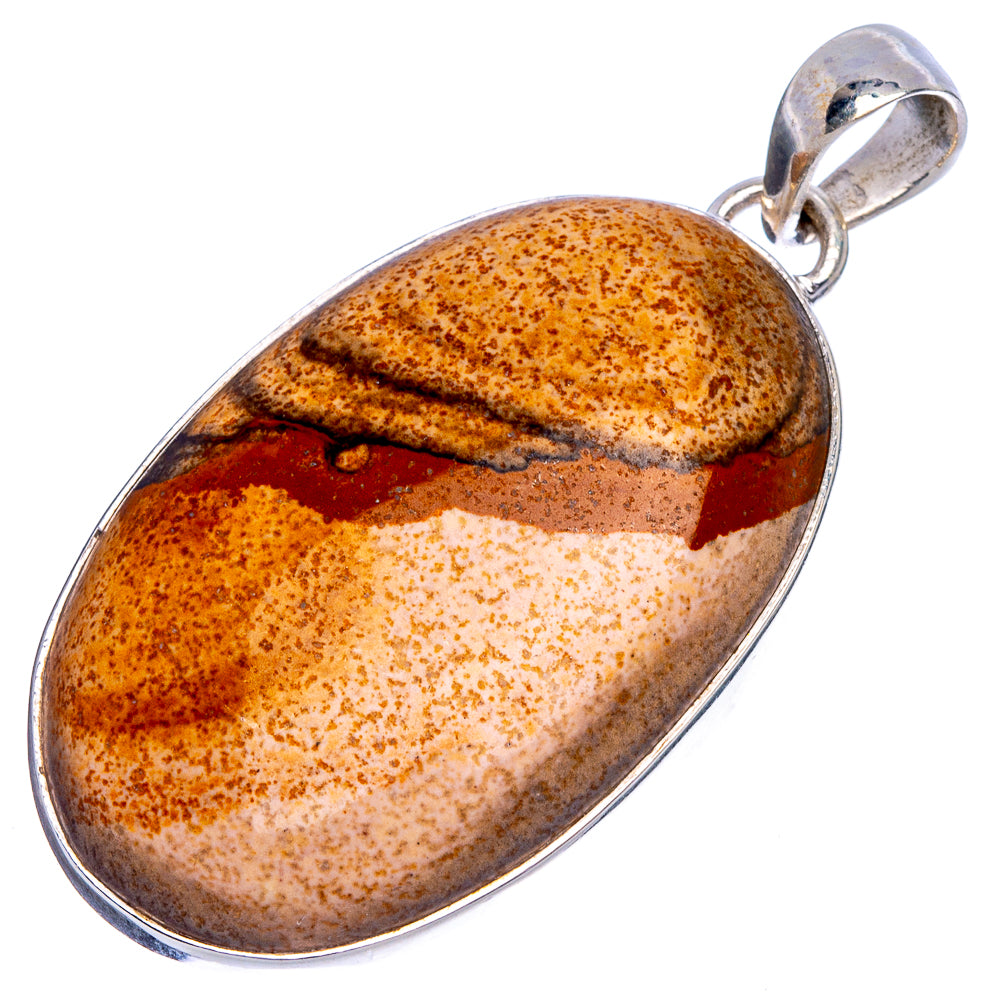 Picture Jasper Pendant 1 7/8" (925 Sterling Silver) P40526