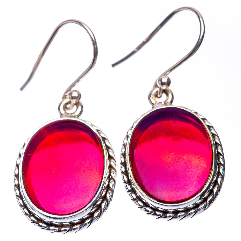 Aura Opal Earrings 1 3/8" (925 Sterling Silver) E432252