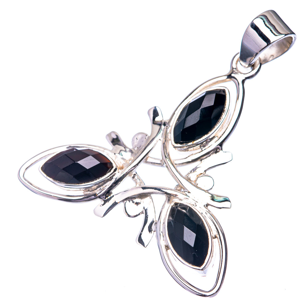 Premium Black Onyx Pendant 1 1/2" (925 Sterling Silver) P38759
