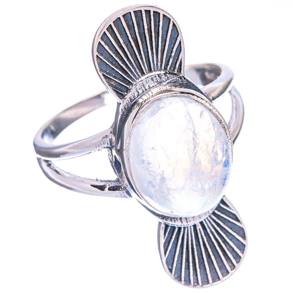 Rainbow Moonstone Ring Size 8.75 (925 Sterling Silver) R1064