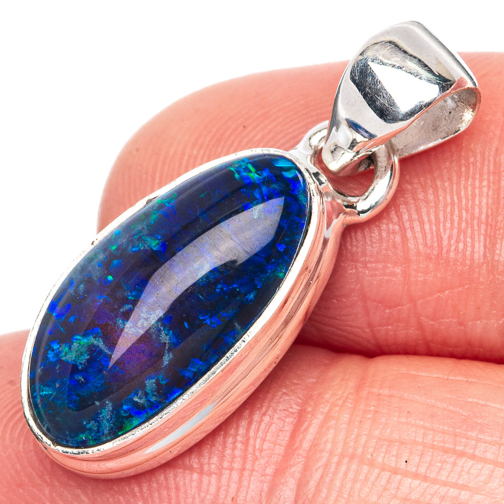 Rare Triplet Opal 925 Sterling Silver Pendant 1 1/8" (925 Sterling Silver) P41942