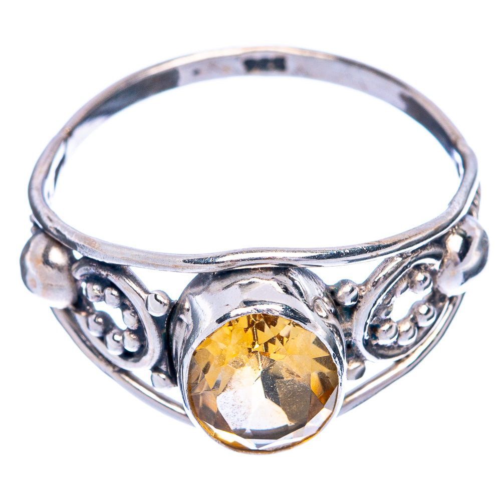 Faceted Citrine Dainty Ring Size 9 (925 Sterling Silver) R145435