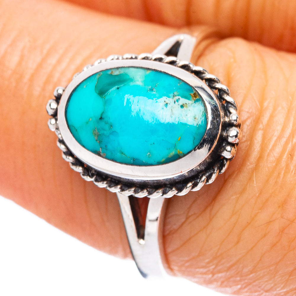 Rare Arizona Turquoise Ring Size 7.5 (925 Sterling Silver) R4551
