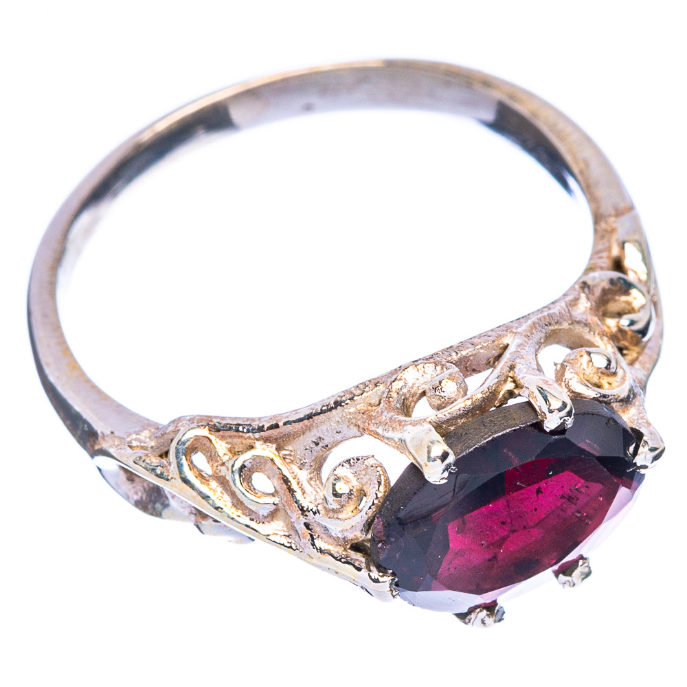 Garnet Dainty Ring Size 6.75 (925 Sterling Silver) R146760