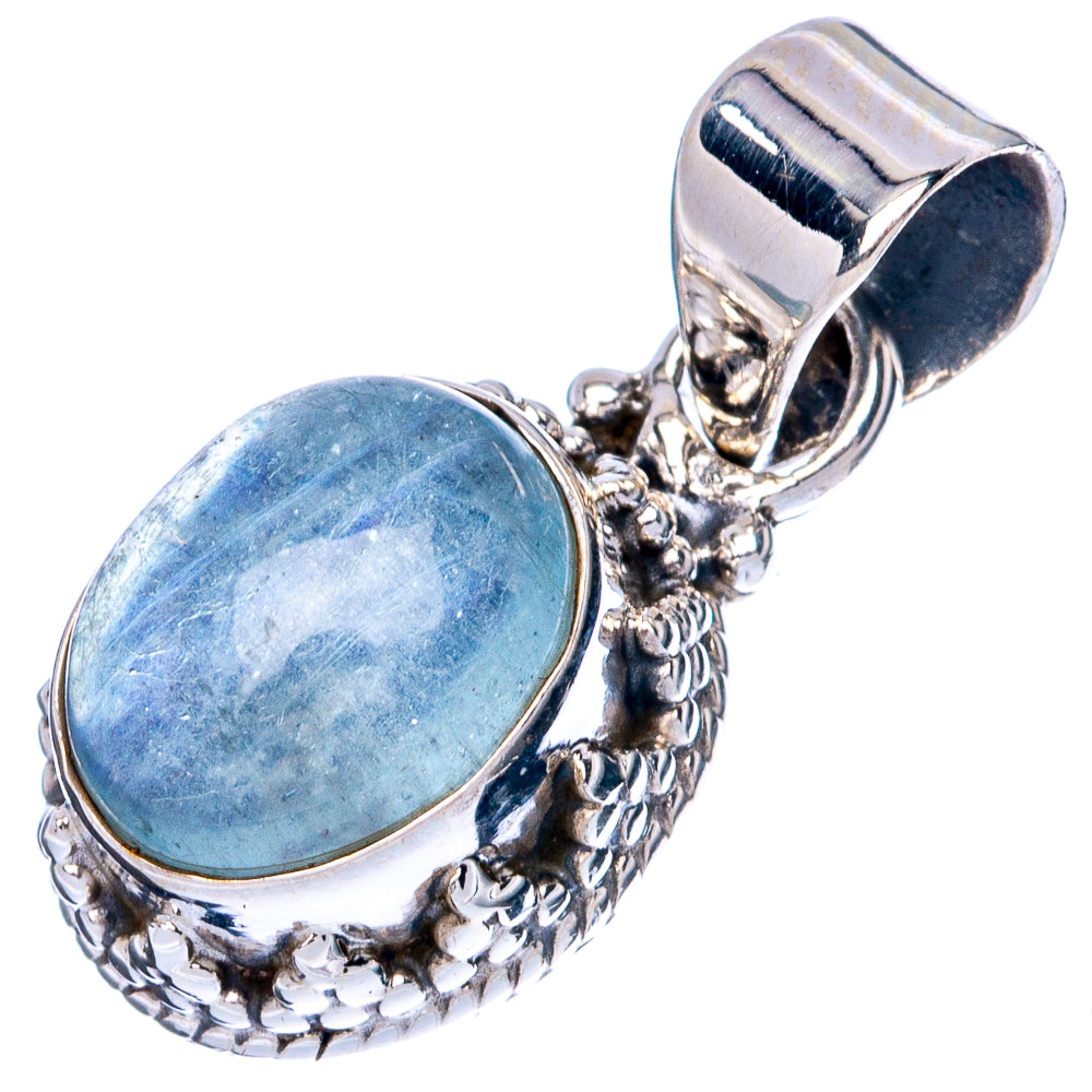 Aquamarine Pendant 7/8" (925 Sterling Silver) P42746