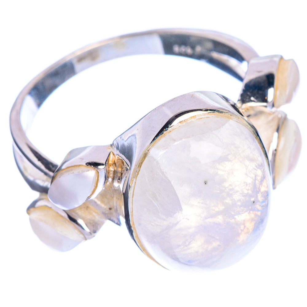 Rainbow Moonstone Ring Size 9 (925 Sterling Silver) R144274