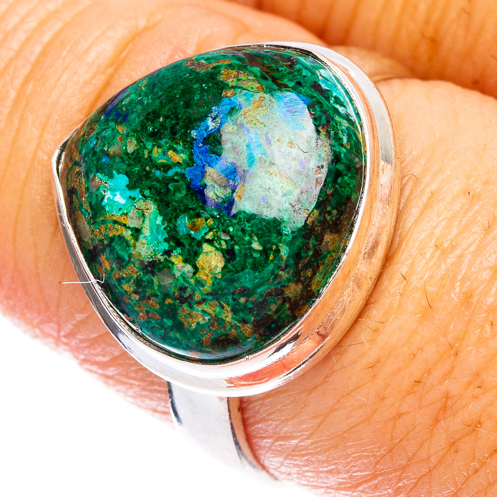 Chrysocolla In Malachite Ring Size 8.75 (925 Sterling Silver) R146863