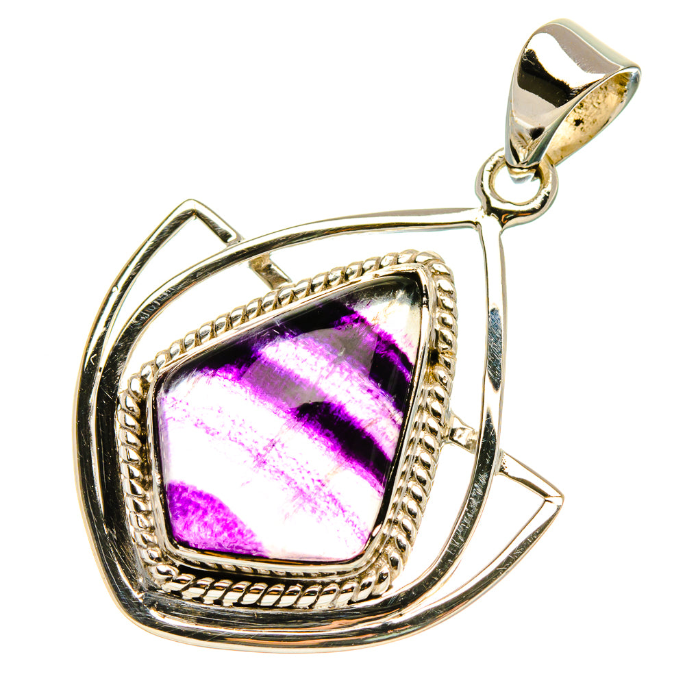Premium Fluorite Pendant 1 1/2" (925 Sterling Silver) PD37866