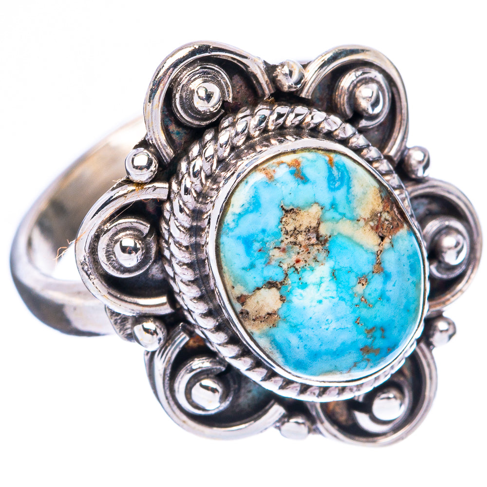 Rare Golden Hills Turquoise Ring Size 5.75 (925 Sterling Silver) R4256