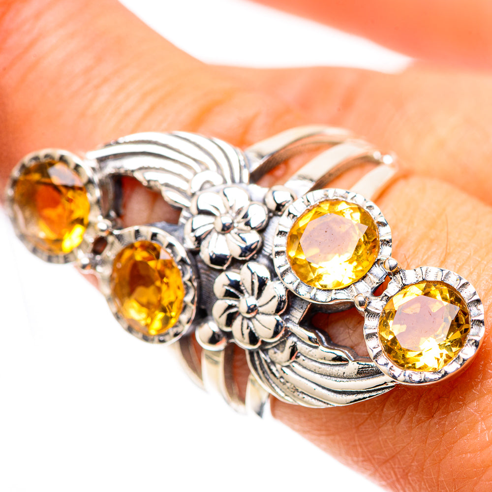 Large Faceted Citrine Ring Size 8 (925 Sterling Silver) RING138884