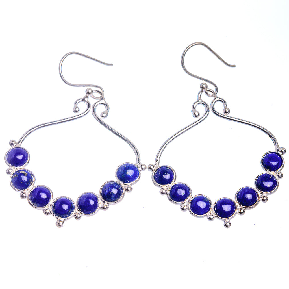 Lapis Lazuli Earrings 1 7/8" (925 Sterling Silver) E433006