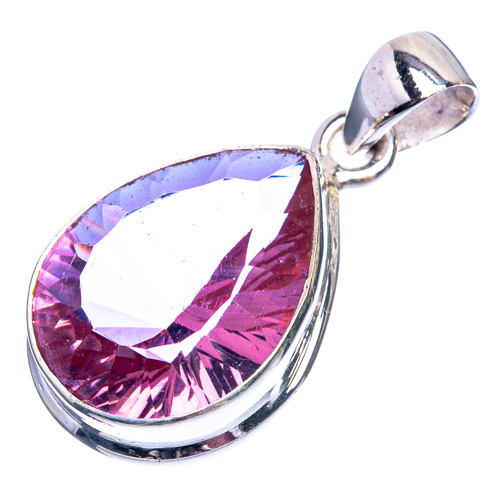 Faceted Color Change Alexandrite (Lab.) Pendant 1 1/8" (925 Sterling Silver) P39019