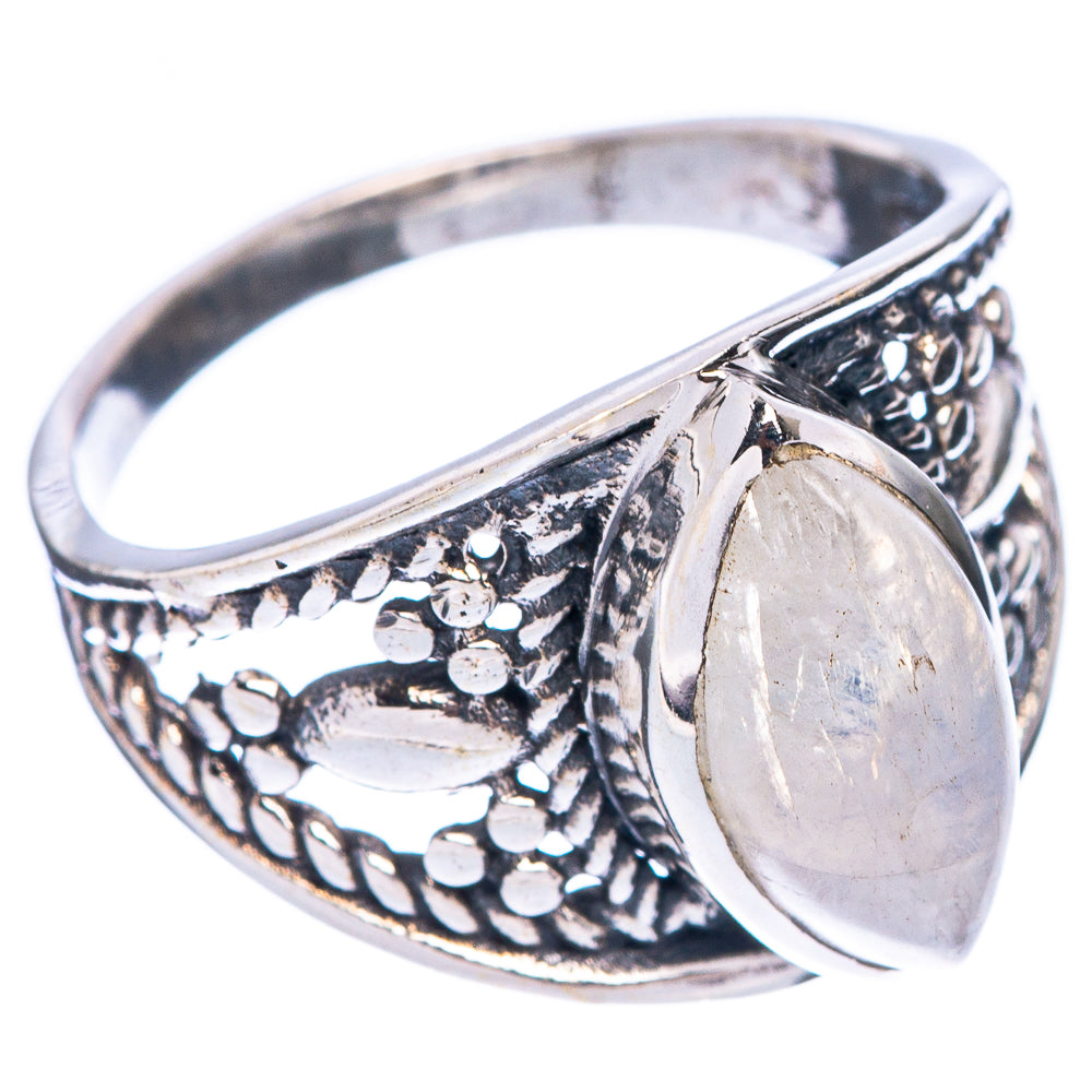 Rainbow Moonstone Dainty Ring Size 6.75 (925 Sterling Silver) R5955