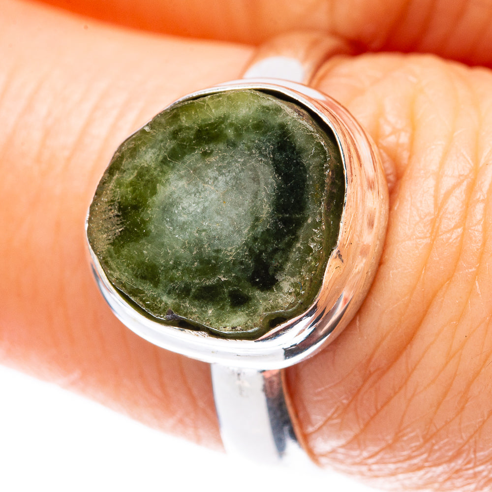Tourmaline Slice Ring Size 7.25 (925 Sterling Silver) R2183