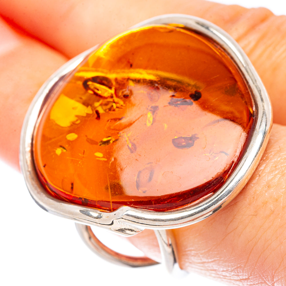 Baltic Amber Ring Size 8.25 (925 Sterling Silver) R1901