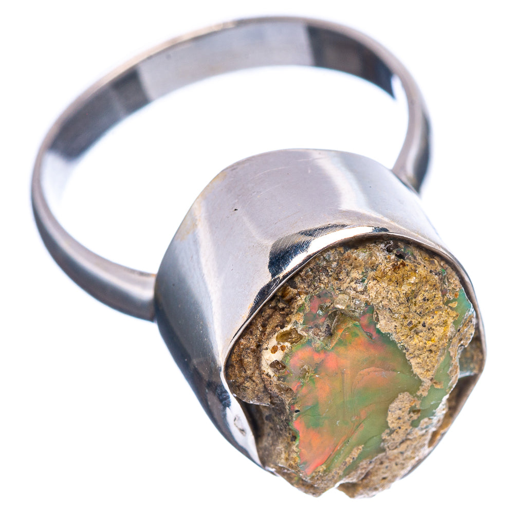 Premium Raw Ethiopian Opal Ring Size 8.75 (.925 Sterling Silver)