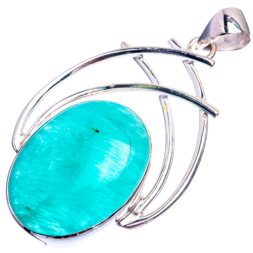 Amazonite Pendant 2 1/8" (925 Sterling Silver) P39008