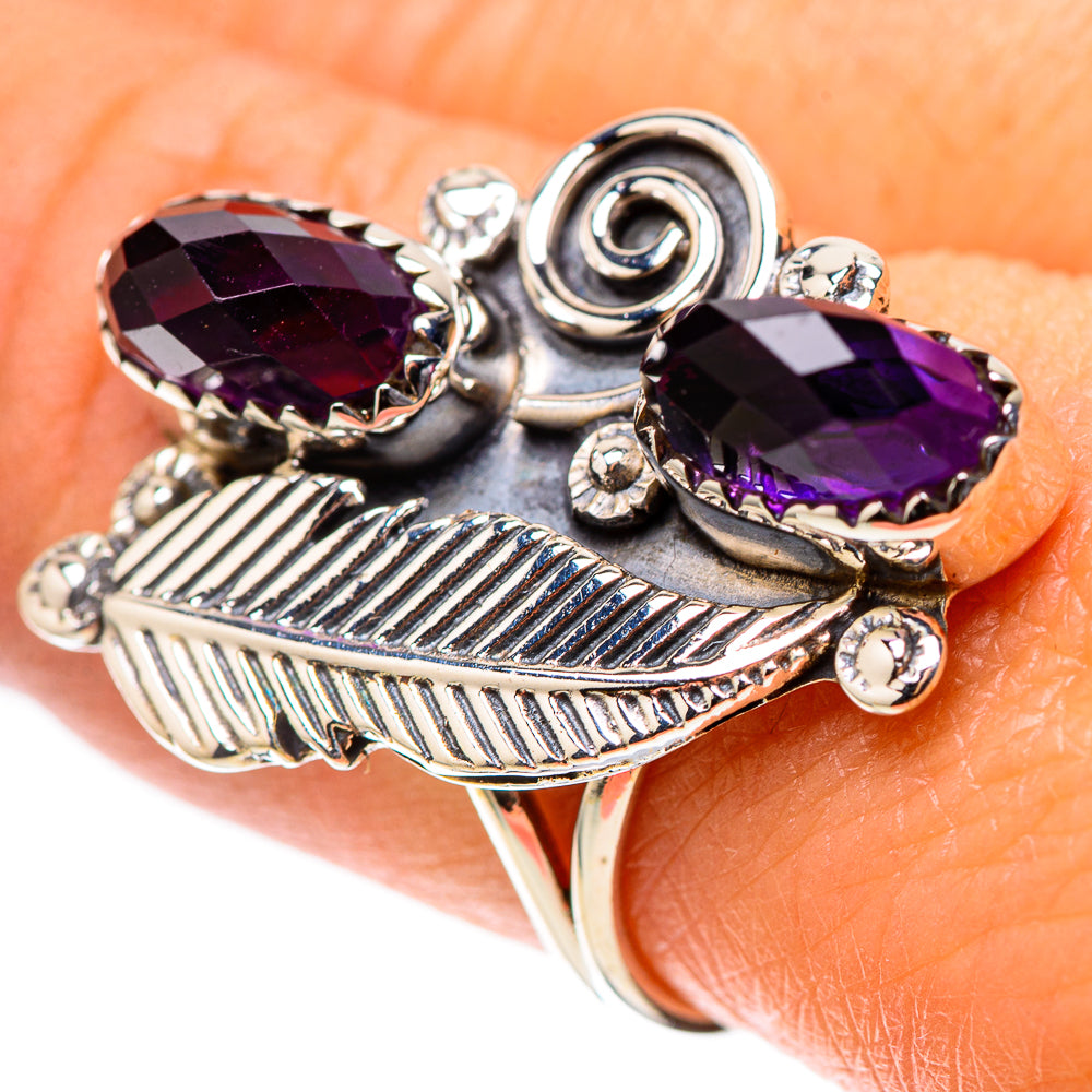 Faceted Amethyst Ring Size 8.5 (925 Sterling Silver) RING138755