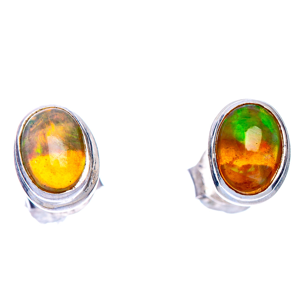 Rare Ethiopian Opal Earrings 1/4" (925 Sterling Silver) E433494