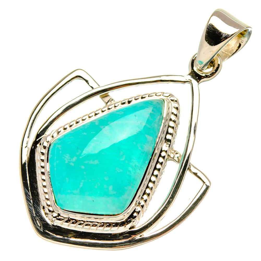 Premium Amazonite Pendant 1 1/2" (925 Sterling Silver) PD37863