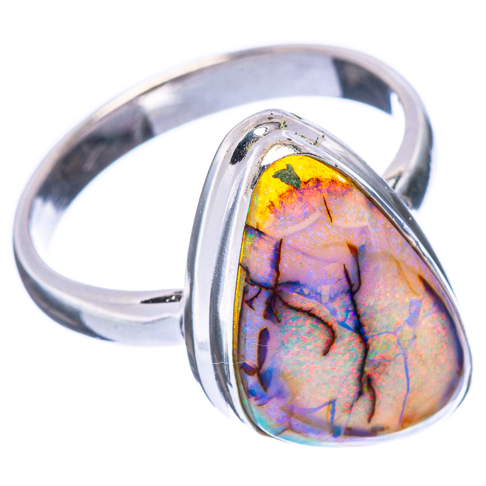 Rare Sterling Opal Ring Size 9 (925 Sterling Silver) R2298