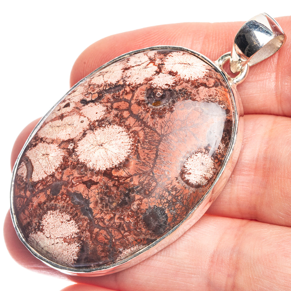 Poppy Jasper 925 Sterling Silver Pendant 2 1/8"