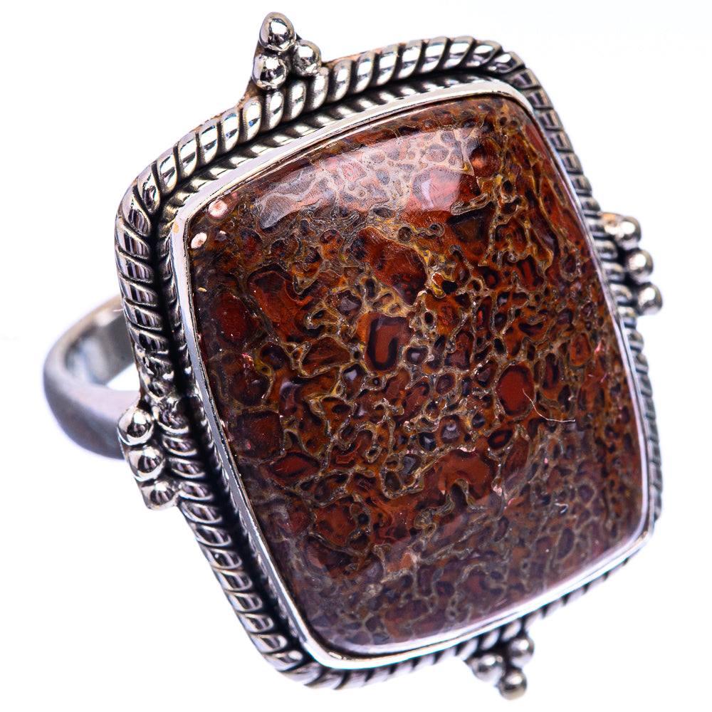 Huge Dinosaur Bone Ring Size 12 (925 Sterling Silver) R143178