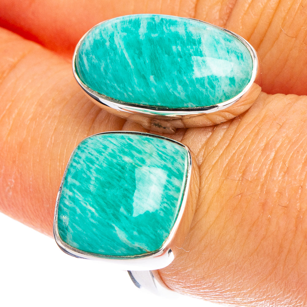 Amazonite 925 Sterling Silver Premium Ring Size 8 (925 Sterling Silver) R6505
