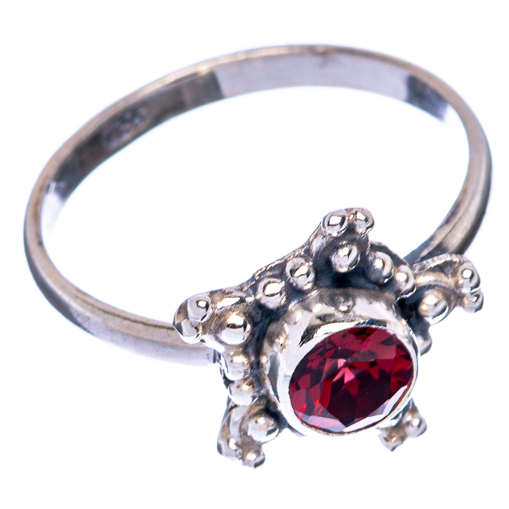 Garnet Dainty Ring Size 5.5 (925 Sterling Silver) R145086