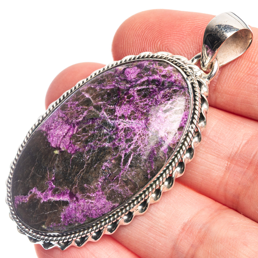 Stichtite 925 Sterling Silver Pendant 2 1/8"