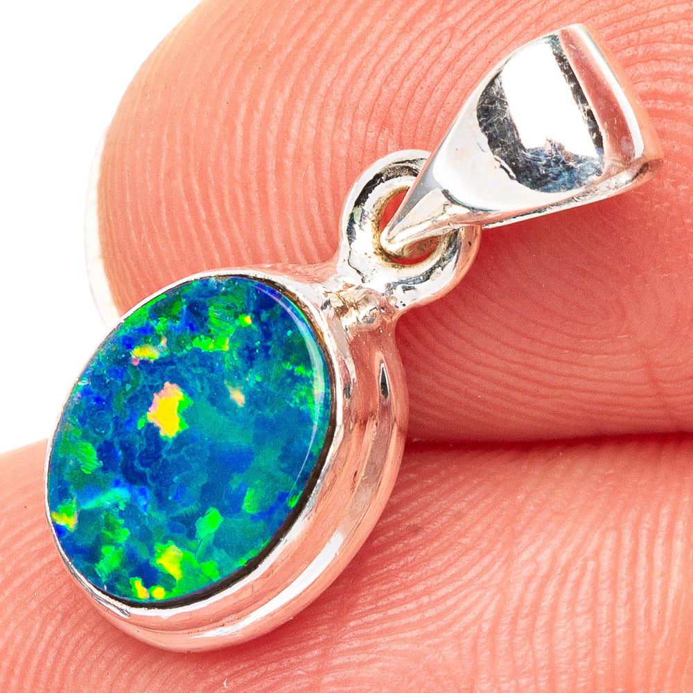 Rare Doublet Opal Pendant 3/4" (925 Sterling Silver) P44756