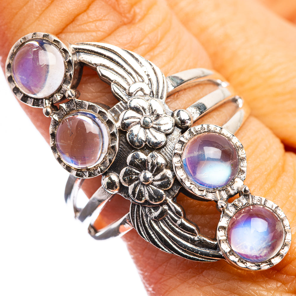Rainbow Moonstone Ring Size 9.5 (925 Sterling Silver) R143110