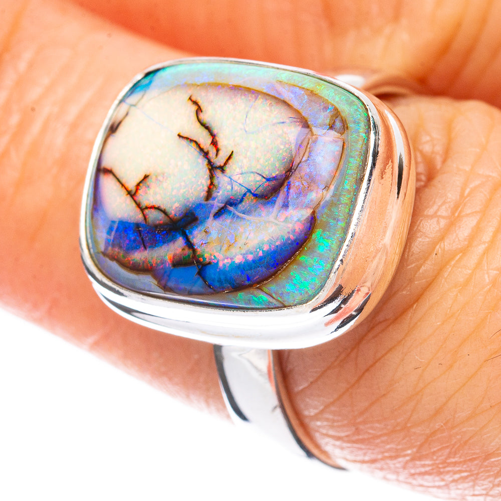 Rare Sterling Opal Ring Size 7.25 (925 Sterling Silver) R3036