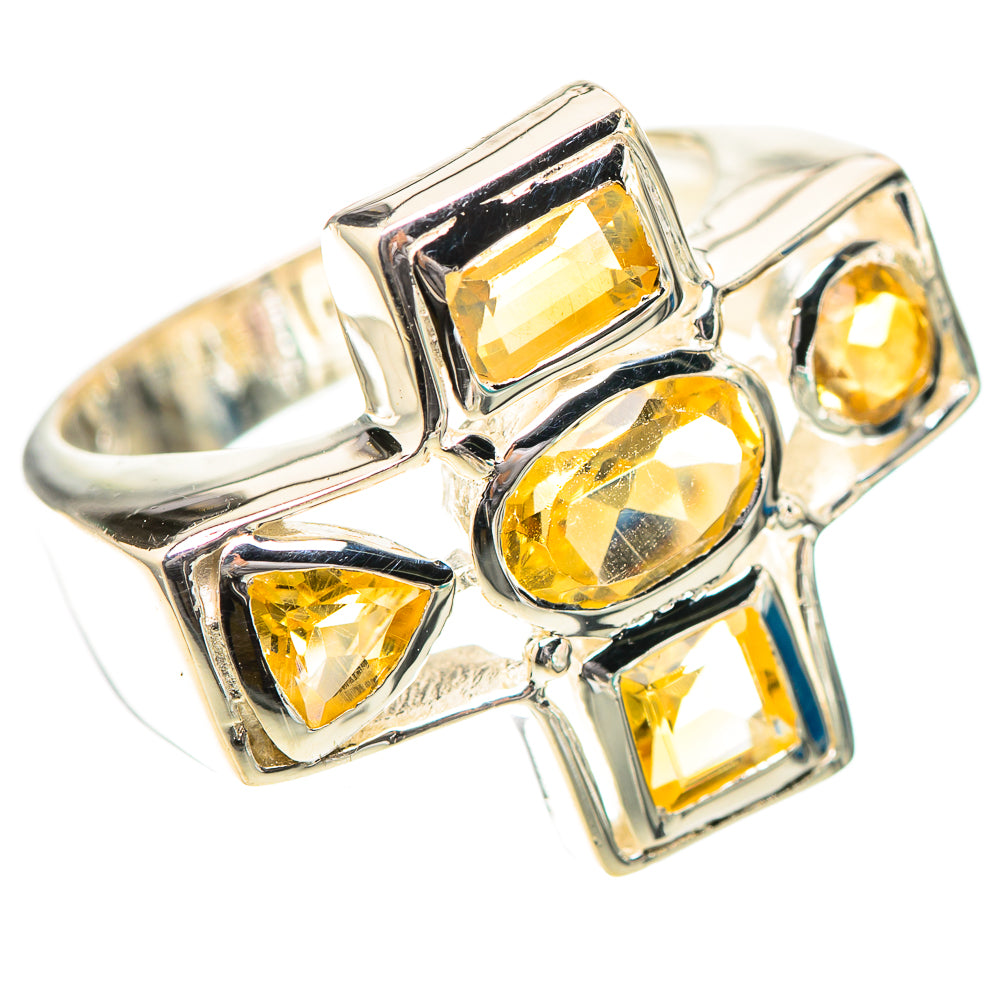 Faceted Citrine Ring Size 6 (925 Sterling Silver) RING139207