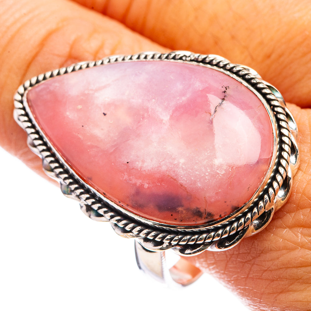 Large Pink Opal Ring Size 11.25 (925 Sterling Silver) R142879