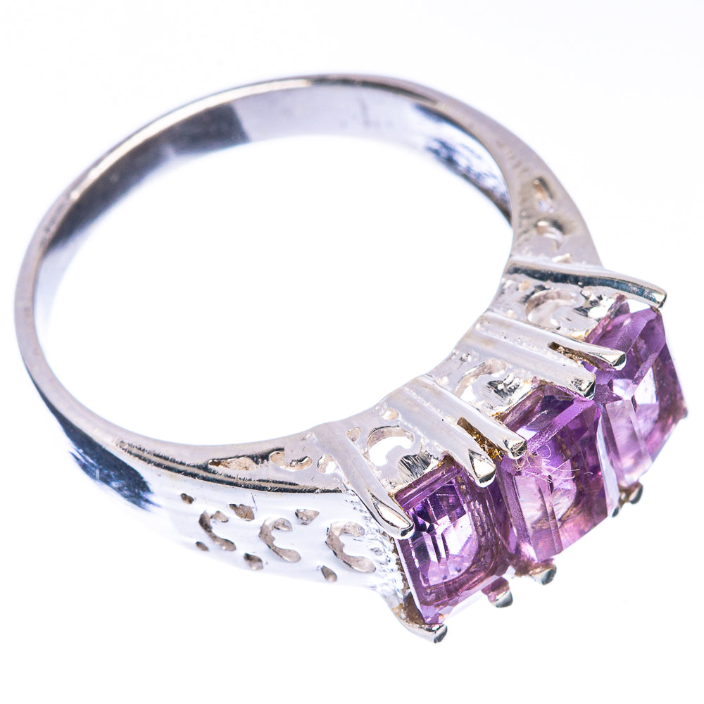 Faceted Amethyst Ring Size 6.75 (925 Sterling Silver) R5690