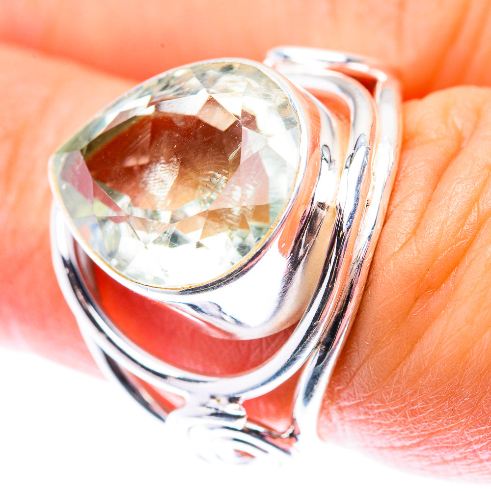 Green Amethyst Ring Size 5.75 (925 Sterling Silver) RING140150