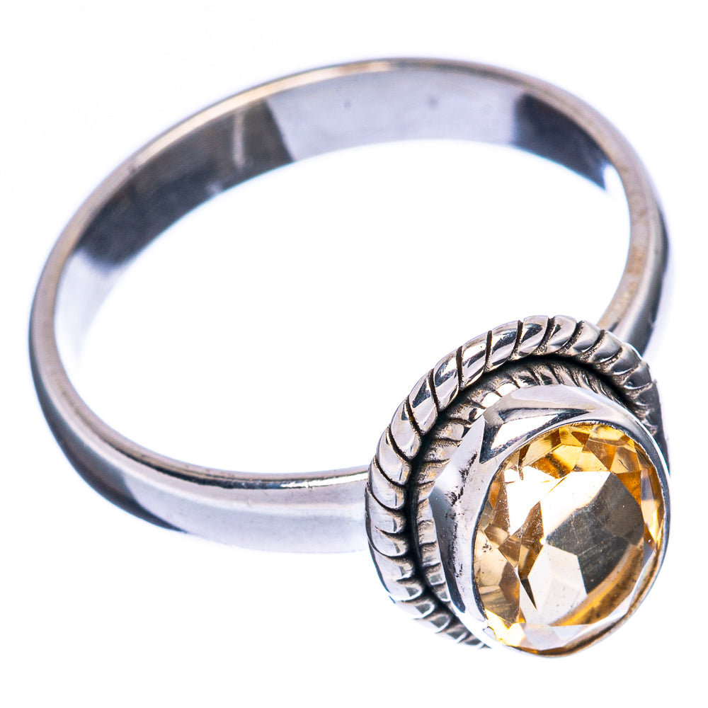 Value Faceted Citrine Ring Size 7.75 (925 Sterling Silver) R3301