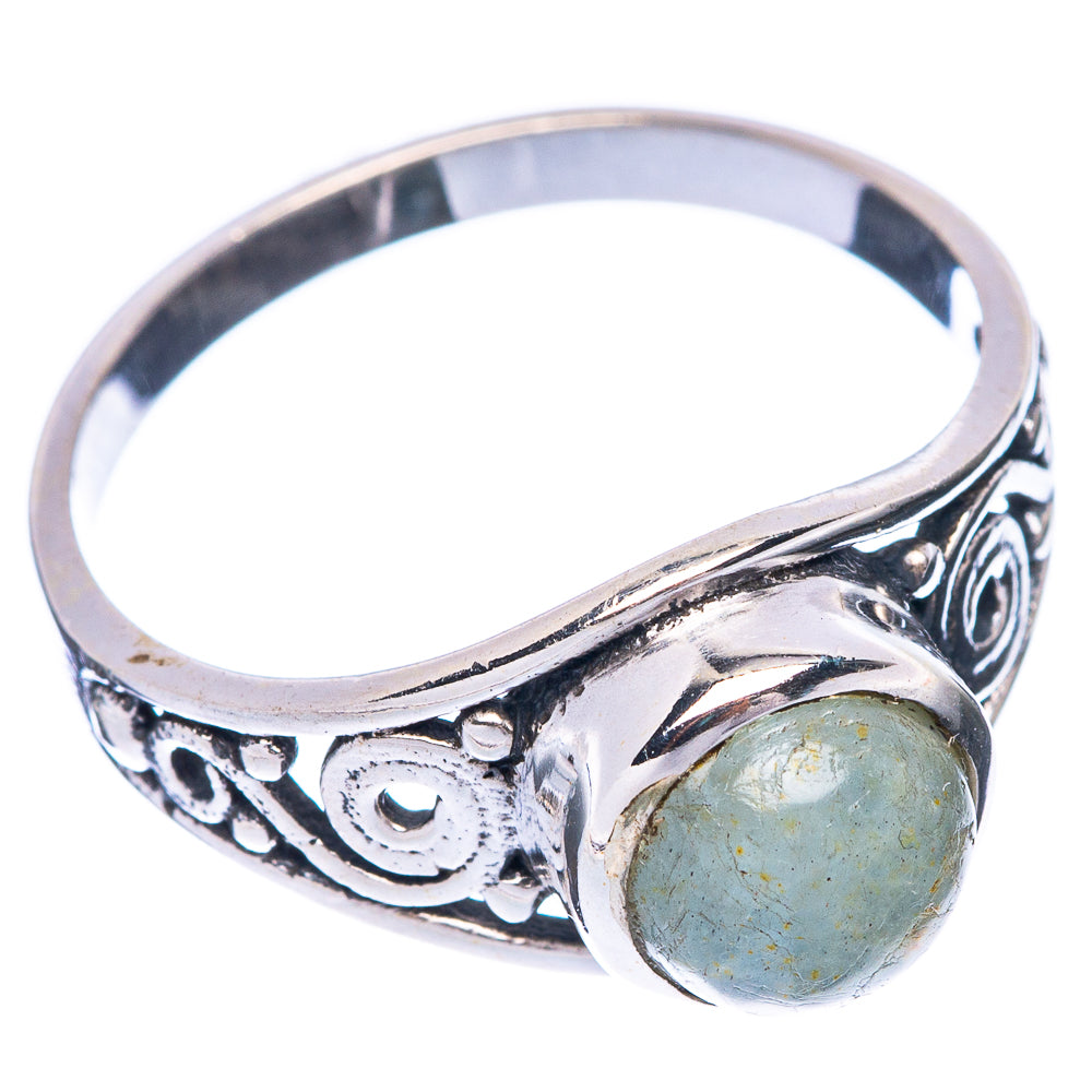 Aquamarine 925 Sterling Silver Ring Size 8 (925 Sterling Silver) R5358