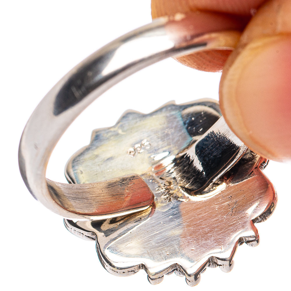 Rare Sonoran Gold Turquoise Ring Size 8.5 (925 Sterling Silver) R8583
