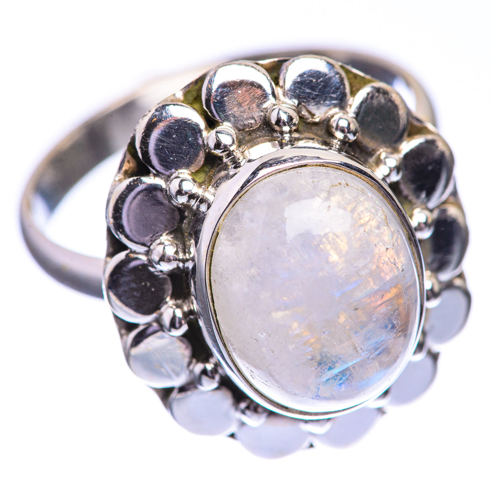 Rainbow Moonstone Dainty Ring Size 7 (925 Sterling Silver) R142542