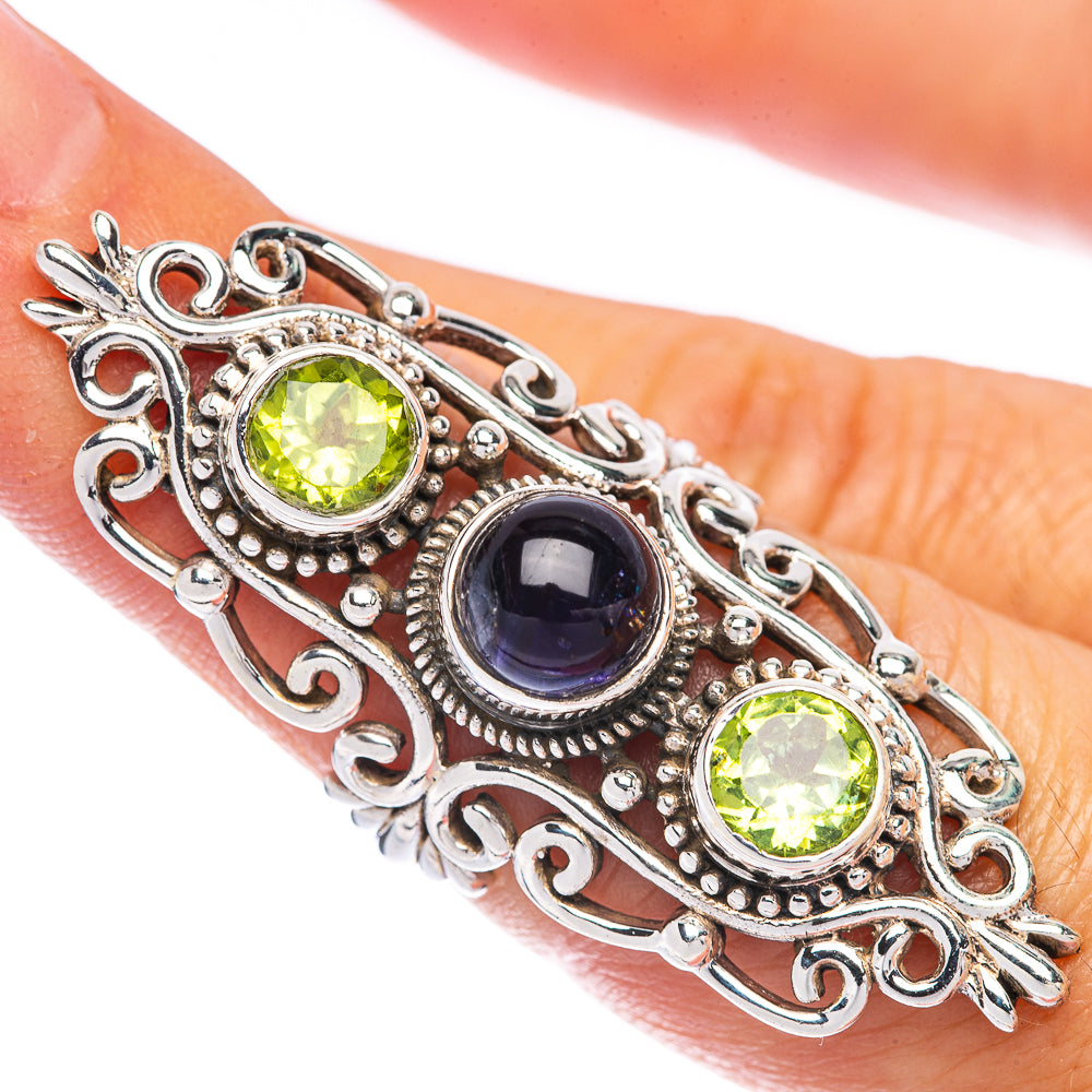 Large Tanzanite, Peridot Ring Size 6 (925 Sterling Silver) R144803
