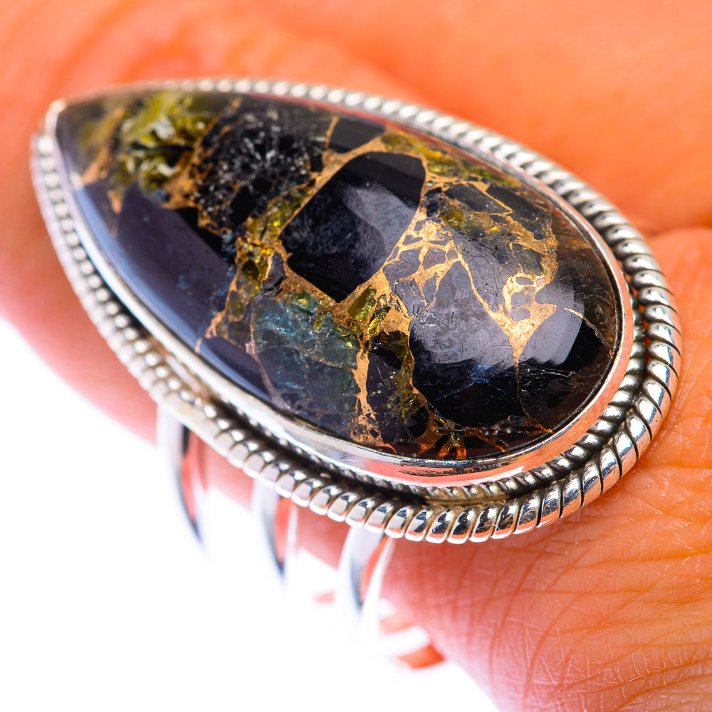 Large Mohave Black Onyx Ring Size 10.75 (925 Sterling Silver) RING140050