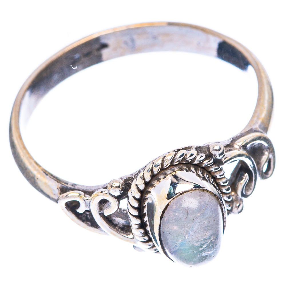 Rainbow Moonstone Dainty Ring Size 6.75 (925 Sterling Silver) R5815