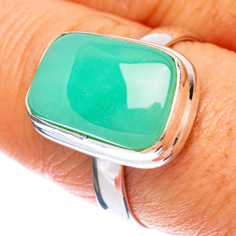 Chrysoprase Ring Size 8.75 (925 Sterling Silver) R2007