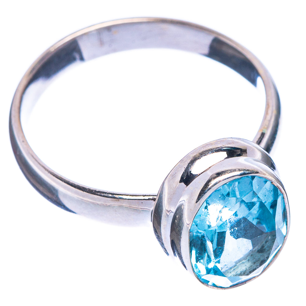 Blue Topaz Ring Size 6.75 (925 Sterling Silver) R1180