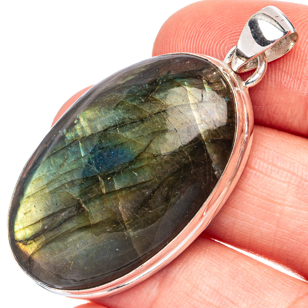 Labradorite Pendant 1 7/8" (925 Sterling Silver) P45131