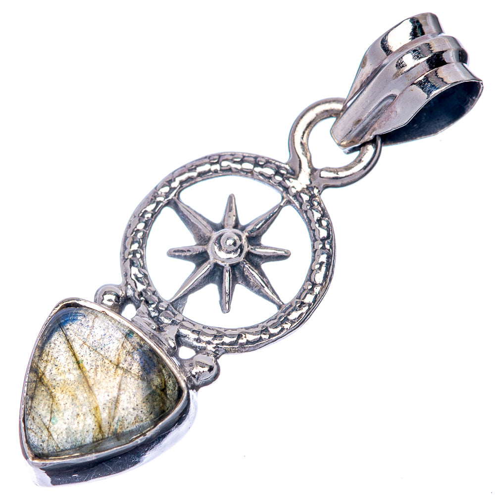 Labradorite Dainty Pendant 1 1/4" (925 Sterling Silver) P39922