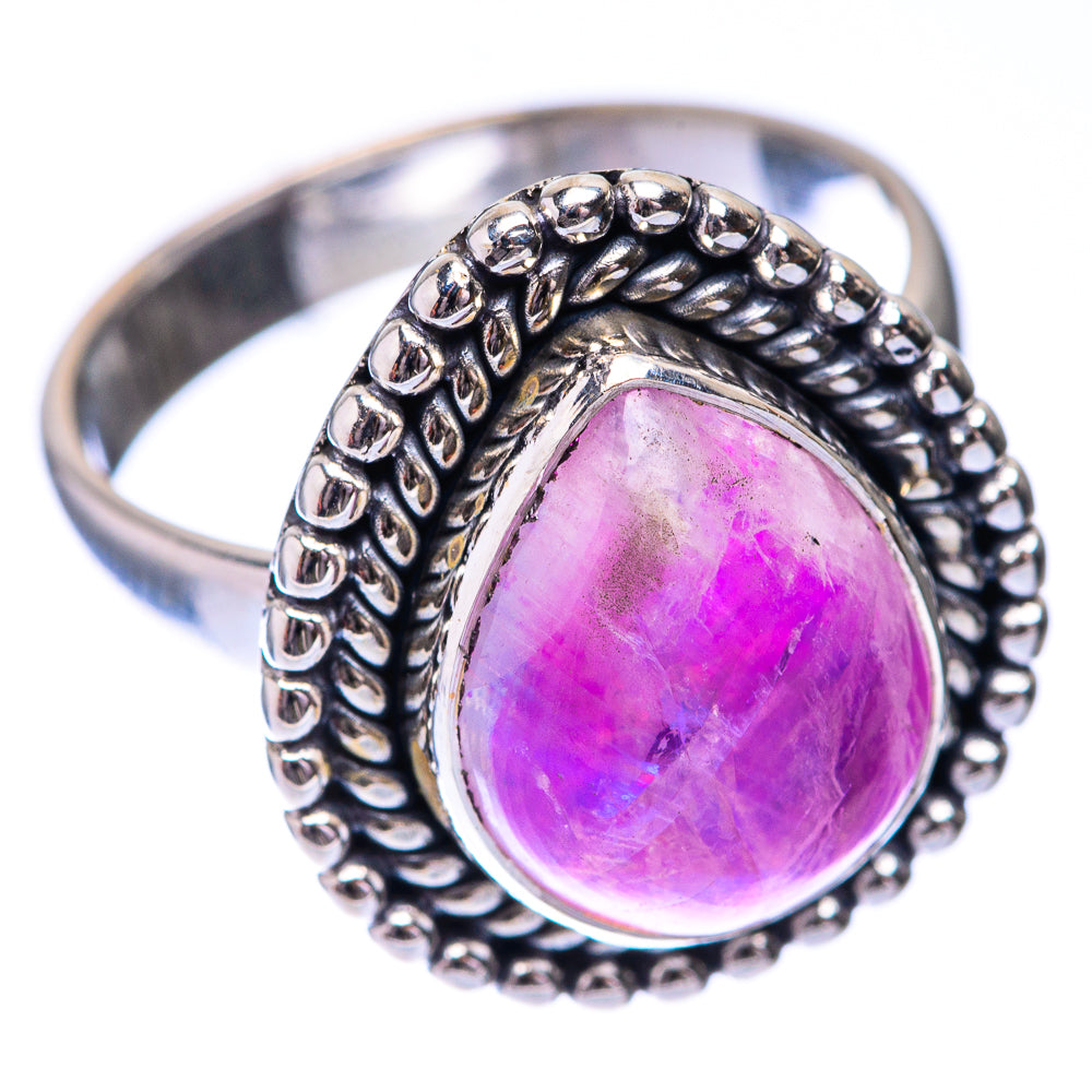 Pink Moonstone Ring Size 6.75 (925 Sterling Silver) R140763
